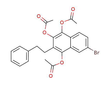 7471-47-8,6-bromo-3-(2-phenylethyl)naphthalene-1,2,4-triyl triacetate,