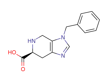 Molecular Structure of 768322-42-5 ((S)-4,5,6,7-Tetrahydro-3-phenylmethyl-3H-imidazo[4,5-c]pyridine-6-carboxylic acid)