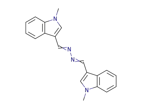 Molecular Structure of 26303-29-7 (1H-Indole-3-carboxaldehyde, 1-methyl-,
[(1-methyl-1H-indol-3-yl)methylene]hydrazone)