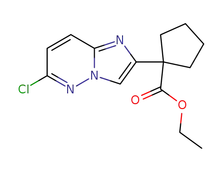 Cyclopentanecarboxylic acid, 1-(6-chloroimidazo[1,2-b]pyridazin-2-yl)-,
ethyl ester