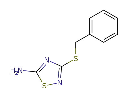 Molecular Structure of 83757-08-8 (3-BENZYLSULFANYL-[1,2,4]THIADIAZOL-5-YLAMINE)