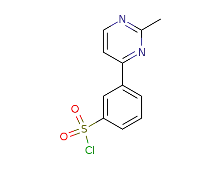 Molecular Structure of 465514-07-2 (3-(2-METHYL-4-PYRIMIDINYL)BENZENESULFONYL CHLORIDE)