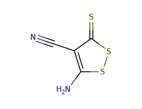 5-Amino-3-thioxo-3H-(1,2)dithiole-4-carbonitrile