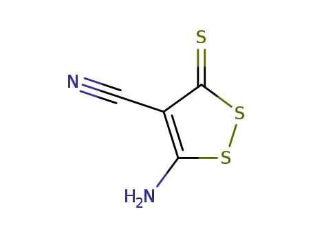 Molecular Structure of 5147-74-0 (5-AMINO-3-THIOXO-3H-(1,2)DITHIOLE-4-CARBONITRILE)
