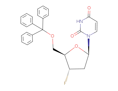 2',3'-dideoxy-3'-fluoro-5'-O-(triphenylmethyl)uridine