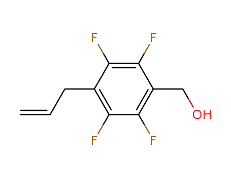 Molecular Structure of 79538-07-1 (Benzenemethanol, 2,3,5,6-tetrafluoro-4-(2-propenyl)-)