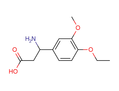 Molecular Structure of 54503-18-3 (3-AMINO-3-(4-ETHOXY-3-METHOXYPHENYL)PROPANOIC ACID)