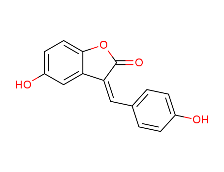 Molecular Structure of 107680-50-2 (2(3H)-Benzofuranone, 5-hydroxy-3-[(4-hydroxyphenyl)methylene]-, (3Z)-)