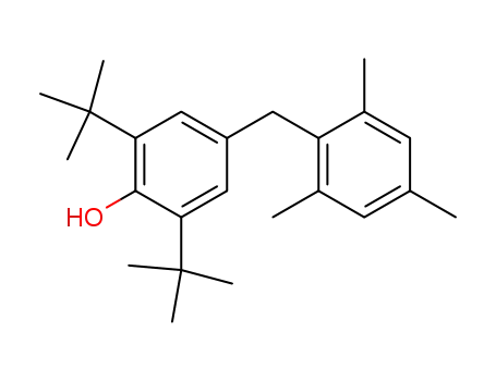 Molecular Structure of 59778-96-0 (2,6-Di(tert-butyl)-4-(2,4,6-trimethylbenzyl)phenol)