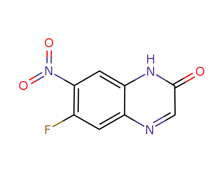 Molecular Structure of 934690-32-1 (6-Fluoro-7-nitro-2(1H)-quinoxalinone)