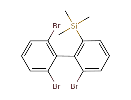 Molecular Structure of 911297-83-1 (trimethyl(2',6,6'-tribromo-1,1'-biphenyl-2-yl)silane)