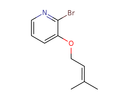 Molecular Structure of 104886-37-5 (Pyridine, 2-bromo-3-[(3-methyl-2-butenyl)oxy]-)