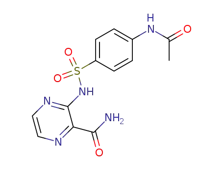 Molecular Structure of 5414-68-6 (3-({[4-(acetylamino)phenyl]sulfonyl}amino)pyrazine-2-carboxamide)