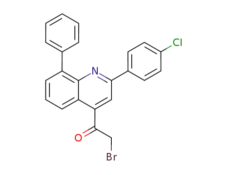 Molecular Structure of 7596-34-1 (2-bromo-1-[2-(4-chlorophenyl)-8-phenylquinolin-4-yl]ethanone)
