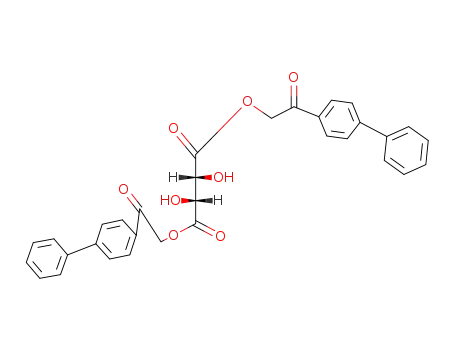 Molecular Structure of 7497-84-9 (bis[2-oxo-2-(4-phenylphenyl)ethyl] 2,3-dihydroxybutanedioate)