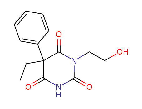 Molecular Structure of 80022-83-9 (1-(2-Hydroxyaethyl)-5-phenyl-5-aethylbarbitursaeure)
