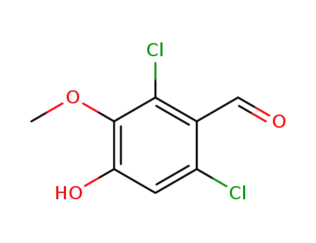 Molecular Structure of 108545-01-3 (2,6-dichloro-4-hydroxy-3-methoxybenzaldehyde)