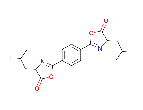 Molecular Structure of 32669-30-0 (5(4H)-Oxazolone, 2,2'-(1,4-phenylene)bis[4-(2-methylpropyl)-)