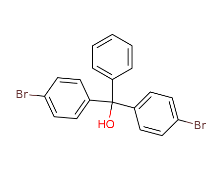 Molecular Structure of 198066-39-6 (Benzenemethanol, 4-bromo-a-(4-bromophenyl)-a-phenyl-)