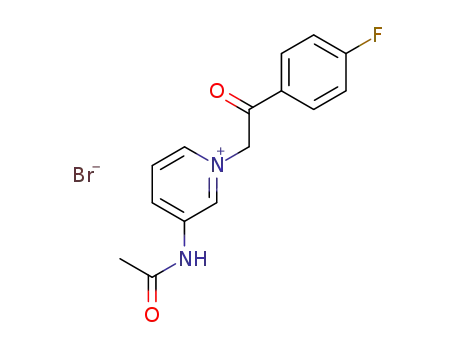 Molecular Structure of 399-04-2 (3-(acetylamino)-1-[2-(4-fluorophenyl)-2-oxoethyl]pyridinium)