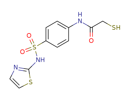 Molecular Structure of 29873-34-5 (Acetamide, 2-mercapto-N-[4-[(2-thiazolylamino)sulfonyl]phenyl]-)
