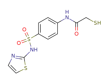 Molecular Structure of 29873-34-5 (Acetamide, 2-mercapto-N-[4-[(2-thiazolylamino)sulfonyl]phenyl]-)