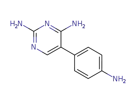 Molecular Structure of 71552-29-9 (5-(4-Aminophenyl)-2,4-pyrimidinediamine)