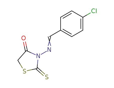 Molecular Structure of 17492-66-9 (3-(4-chlorobenzylideneamino)-2-thioxothiazolidin-4-one)
