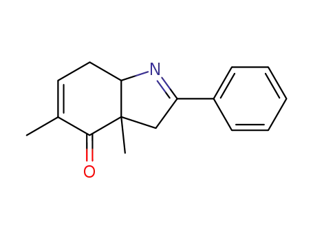 Molecular Structure of 2538-60-5 (3a,5-dimethyl-2-phenyl-3,3a,7,7a-tetrahydro-4H-indol-4-one)