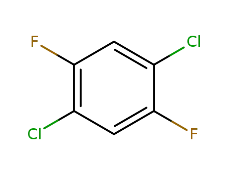 Molecular Structure of 400-05-5 (1,4-dichloro-2,5-difluoro-benzene)