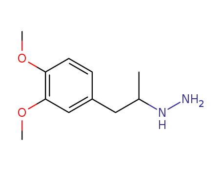 Molecular Structure of 16603-07-9 (1-(3,4-Dimethoxy-α-methylphenethyl)hydrazine)