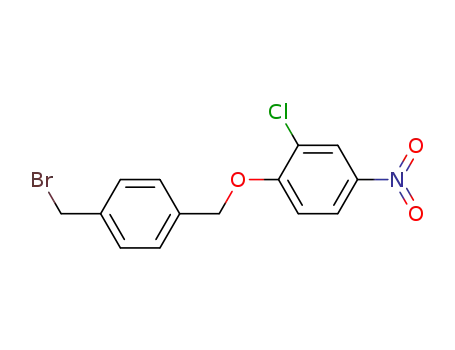 Molecular Structure of 31191-41-0 (1-{[4-(bromomethyl)benzyl]oxy}-2-chloro-4-nitrobenzene)