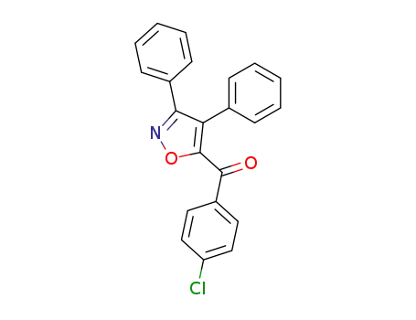 Molecular Structure of 7467-85-8 ((4-chlorophenyl)(3,4-diphenyl-1,2-oxazol-5-yl)methanone)