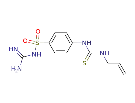 Molecular Structure of 99988-27-9 (Benzenesulfonamide,
N-(aminoiminomethyl)-4-[[(2-propenylamino)thioxomethyl]amino]-)