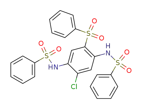 Molecular Structure of 7149-04-4 (Benzenesulfonamide,N-[2-chloro-5-(phenylsulfonyl)-4-[(phenylsulfonyl)amino]phenyl]-)