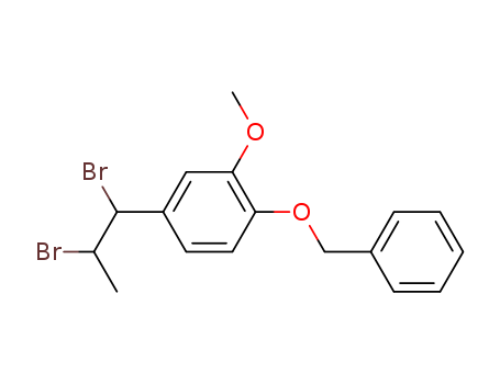 Molecular Structure of 1230-59-7 (Benzene, 4-(1,2-dibromopropyl)-2-methoxy-1-(phenylmethoxy)-)