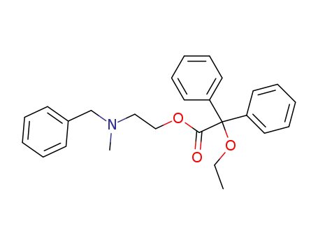 Molecular Structure of 27722-02-7 (2,2-Diphenyl-2-ethoxyacetic acid 2-[benzyl(methyl)amino]ethyl ester)