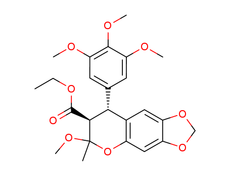 116409-02-0,ethyl 6-methoxy-6-methyl-8-(3,4,5-trimethoxyphenyl)-7,8-dihydro-6H-[1,3]dioxolo[4,5-g]chromene-7-carboxylate,NSC 381588