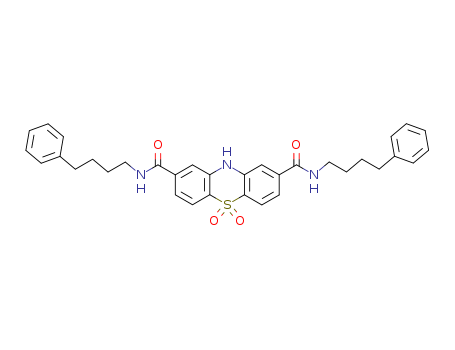 Molecular Structure of 141914-76-3 (10H-Phenothiazine-2,8-dicarboxamide, N,N'-bis(4-phenylbutyl)-,
5,5-dioxide)