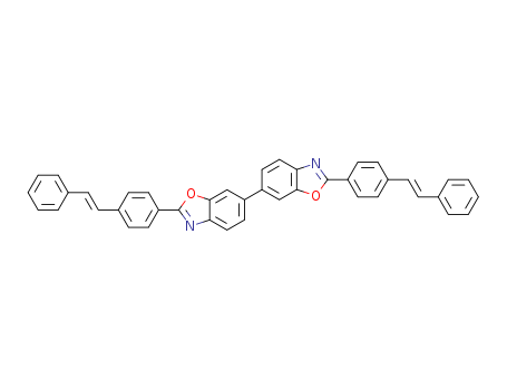 Molecular Structure of 16143-36-5 (6,6'-Bibenzoxazole, 2,2'-bis[4-(2-phenylethenyl)phenyl]-)