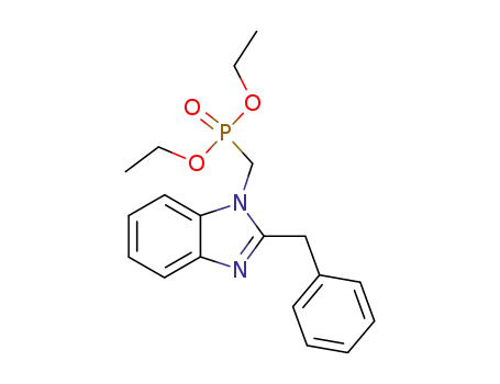 Molecular Structure of 75573-34-1 (diethyl<(2-benzyl-1-benzimidazolyl)methyl>phosphonate)