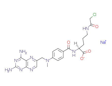 Sodium; (S)-5-(2-chloro-acetylamino)-2-{4-[(2,4-diamino-pteridin-6-ylmethyl)-methyl-amino]-benzoylamino}-pentanoate