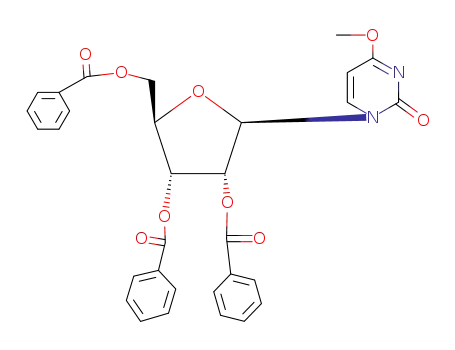 Molecular Structure of 2873-31-6 (4-methoxy-1-(2,3,5-tri-O-benzoylpentofuranosyl)pyrimidin-2(1H)-one)