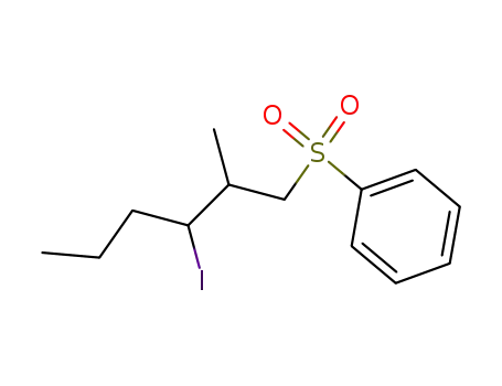 (3-Iodo-2-methyl-hexane-1-sulfonyl)-benzene