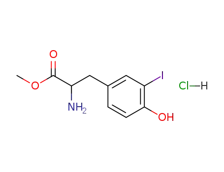 Molecular Structure of 79677-58-0 (3-IODO-L-TYROSINE METHYL ESTER HYDROCHLORIDE)