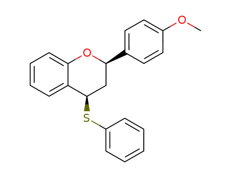 Molecular Structure of 88391-00-8 (2H-1-Benzopyran, 3,4-dihydro-2-(4-methoxyphenyl)-4-(phenylthio)-,
trans-)