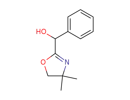 Molecular Structure of 76588-89-1 (2-Oxazolemethanol, 4,5-dihydro-4,4-dimethyl-a-phenyl-)