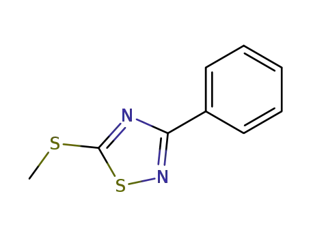 Molecular Structure of 32991-58-5 (5-(METHYLTHIO)-3-PHENYL-1,2,4-THIADIAZOLE)