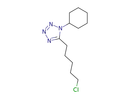 Molecular Structure of 78760-14-2 (1H-Tetrazole, 5-(5-chloropentyl)-1-cyclohexyl-)