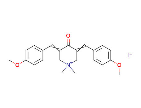 3,5-BIS((4-METHOXYPHENYL)METHYLENE)-1,1-DIMETHYL-4-OXO-PIPERIDINIUM IODIDE